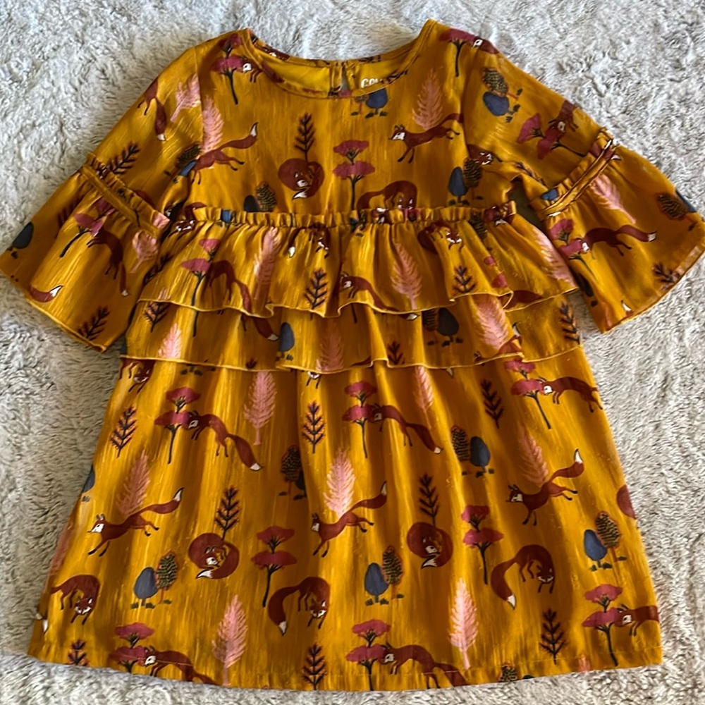 OshKosh Woodlands Ruffled Dress   Size 5T  Excellent Condition